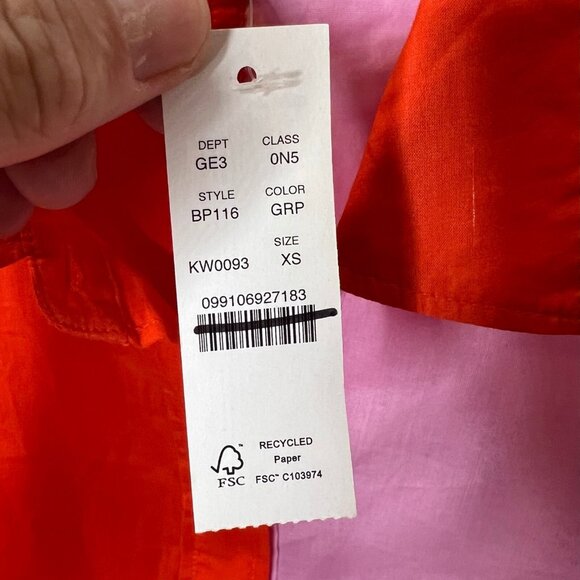 J.Crew Womens Button Up Beach Shirt In Colorblock Size XS BP116 - Picture 5 of 5